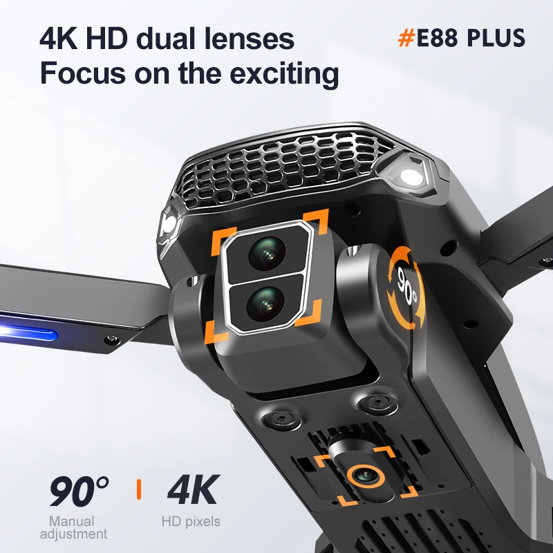 Nuevo Dron cuadricóptero E88 P - Drone Camera Night Vision reseña y precio