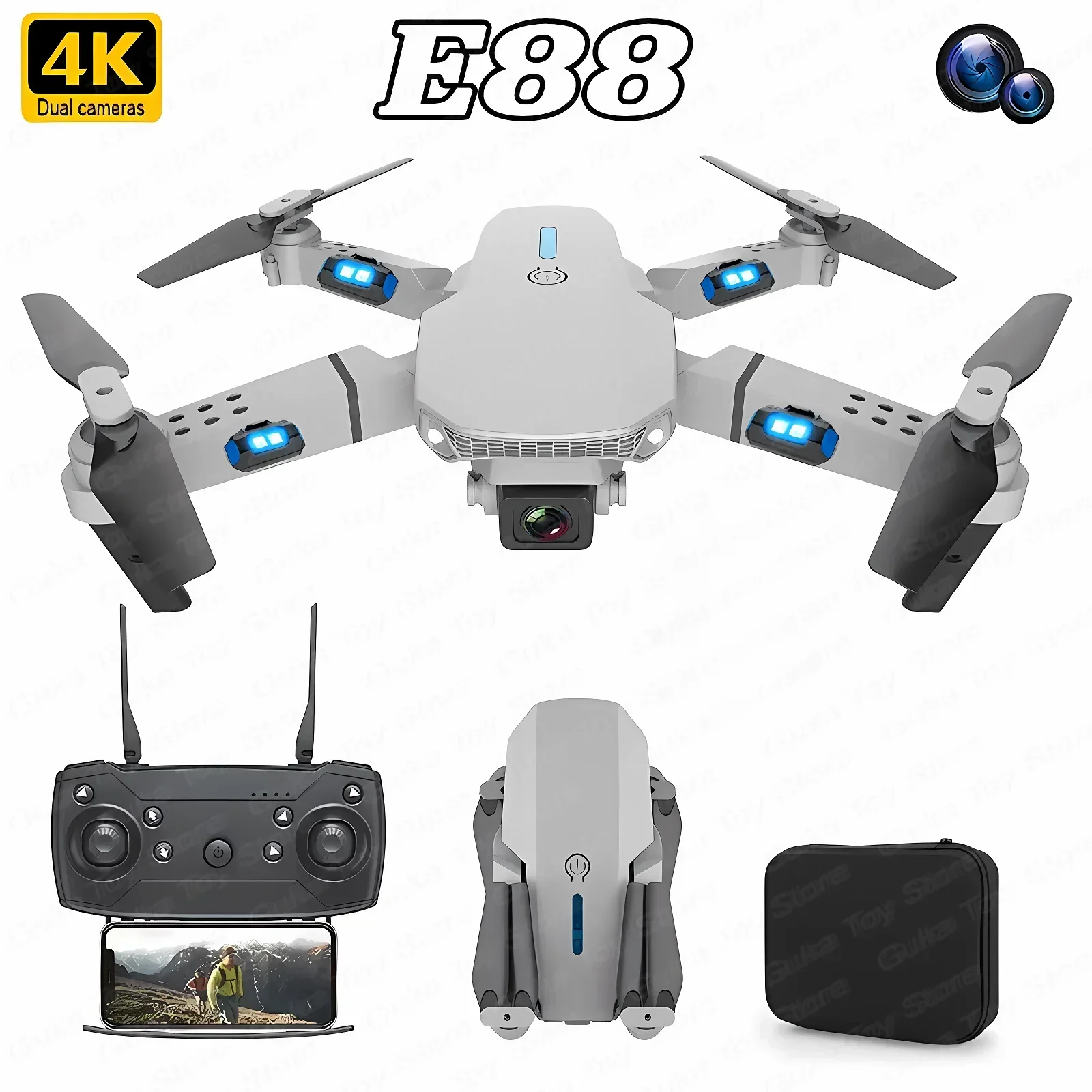 E88 Pro WIFI FPV Drone gran an - Drone Camera Night Vision reseña y precio