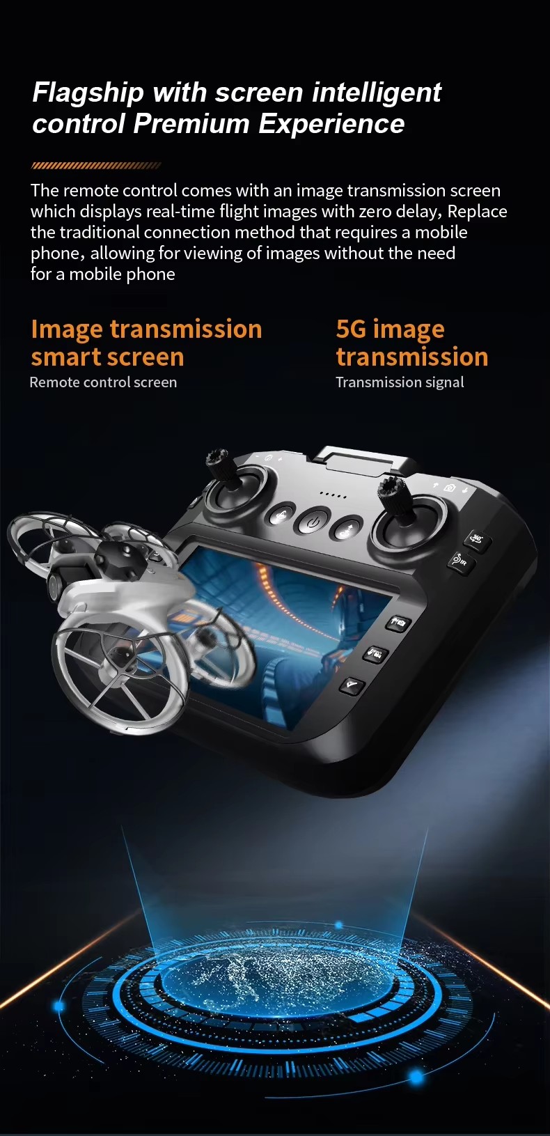 Dron con Pantalla Grande de 4. - Drone Camera 4K reseña y precio
